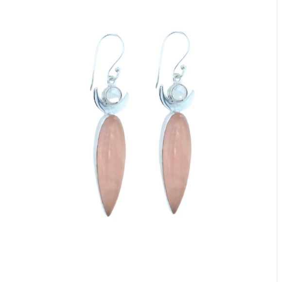 PINK MOON EARRINGS - Picture 1 of 4